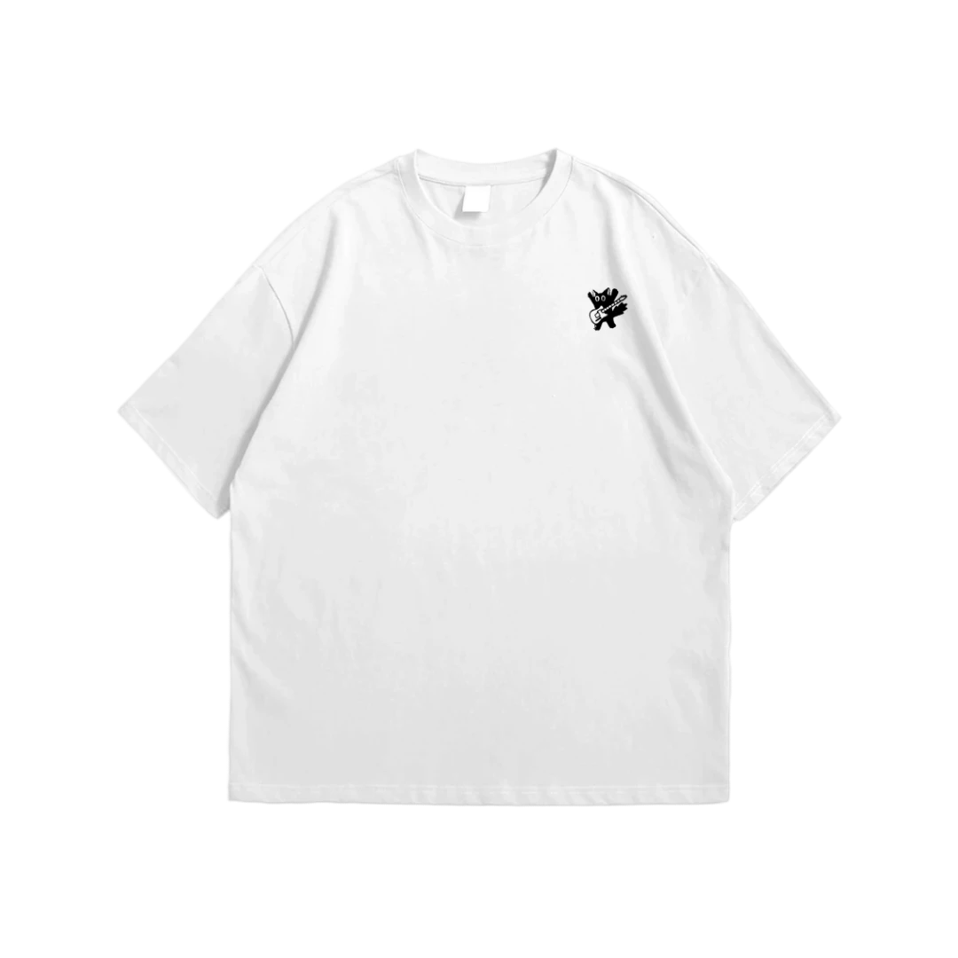 Cat Guitar Collection | Premium Oversized T shirt | 180 GSM LightWeight , Breathable.